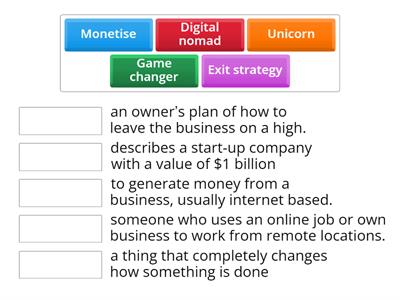 START UPS VOCAB