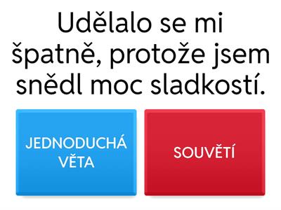 Věta jednoduchá a souvětí 