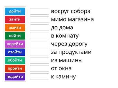 Глаголы движения с префиксами