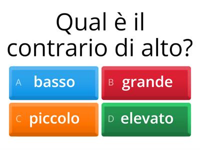 Trova il sinonimo o il contrario di una parola