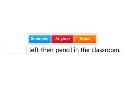 L2 Someone, some, anyone, everyone and no one