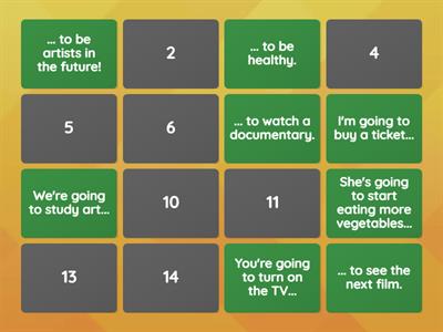 Be going to + infinitive of purpose