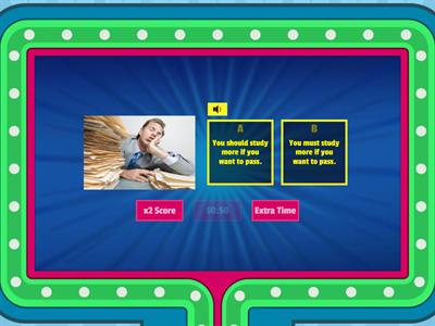 Modal verbs - should, must and has to