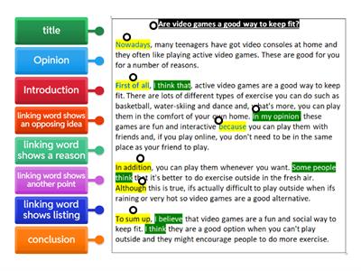 Connect the dots: Argumentative/ Opinion Essay 