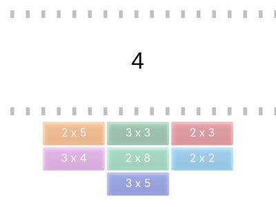 Знайди пару: Таблиця множення (на 2 та 3)