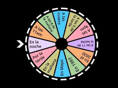 Preposiciones de Tiempo - Ubicación Temporal