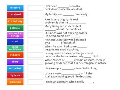 Roadmap B2+. Unit 4a. Vocabulary.