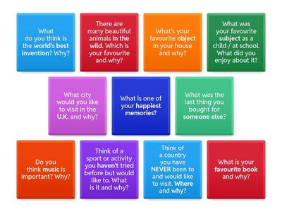 Conversation wheel A2/B1