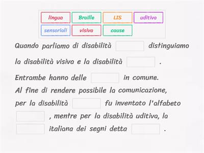 Disabilità sensoriali