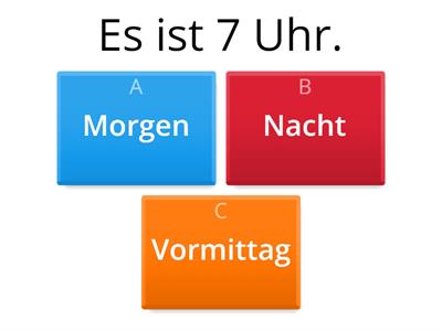 BB A1,1; Tageszeiten 