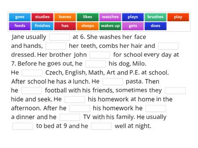 Present simple Daily Routine