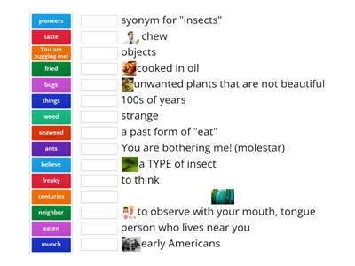 Edge Freaky Food Vocab. Unit 3