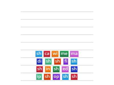 Digraph: sh Word Builder 