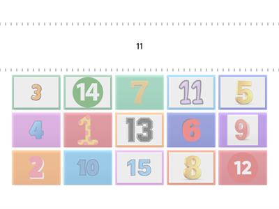 Matching Numbers 1-15
