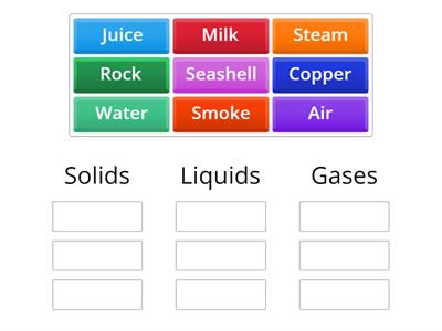 Solids Liquids and Gases