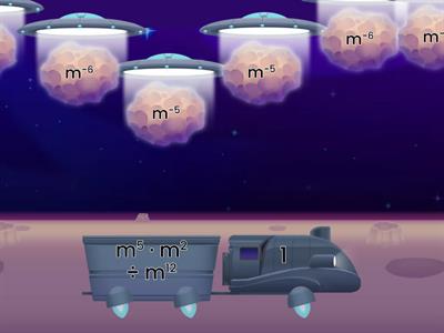 A1C7D4 Multiplying & Dividing Exponents x/ Train Game