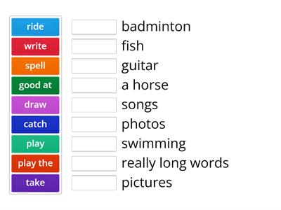 Fun for Starters. Collocations 1