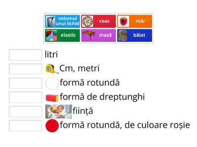 Proprietăți ale corpurilor (formă,culoare, lungime,întindere)/ Clasa a III