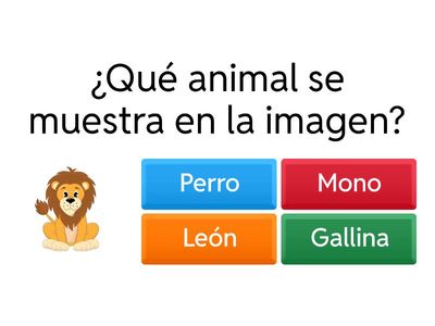 Responder el siguiente cuestionario sobre los animales silvestres