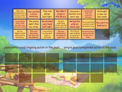 simple/continuous past tense