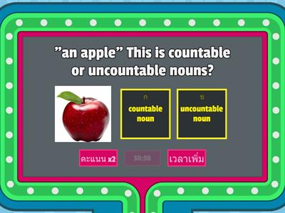 Countable and uncountable nouns