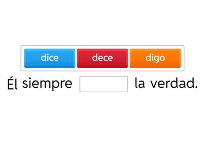 Verbos irregulares en presente indicativo