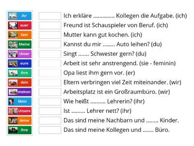 Menschen A2.1_L1_Grammatik_Possessivartikel im Nom., Dat. und Akk.