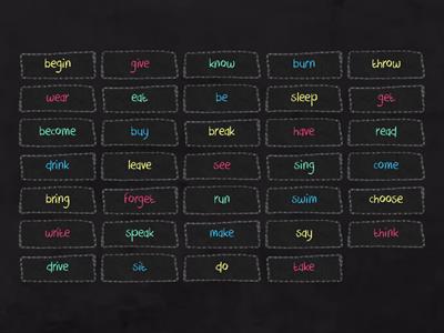 Past Participles Flip Tiles