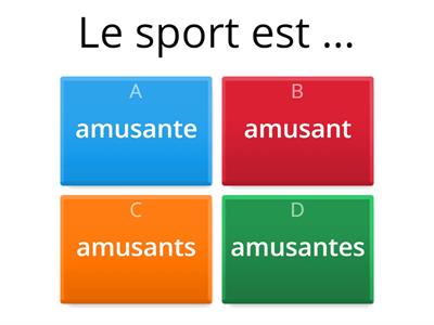 Les adjectifs