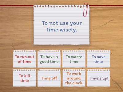 B3-B4 VCB M1 - Idioms Match - Time