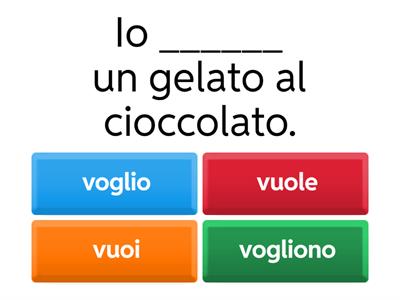 VOLERE (Presente Indicativo) 1