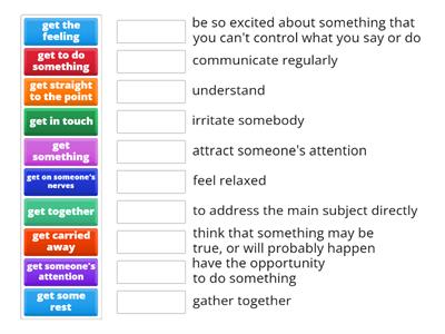 Roadmap B2 unit 2A phrases with get