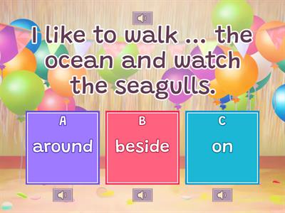 Grade 5 Term One Prepositions 