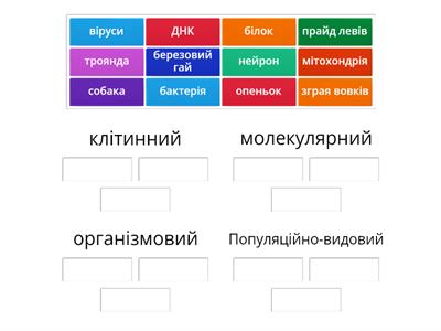 Рівні організації життя