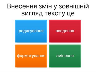Редагування та форматування тексту