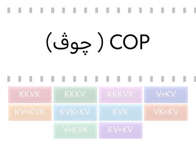 Kuiz Pola Asas Suku kata Bahasa Melayu (Satu dan Dua suku Kata)