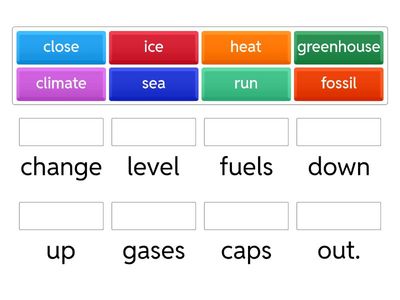 phrasal verbs and global warming