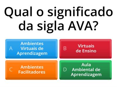  Ambientes Virtuais de Aprendizagem (AVA)