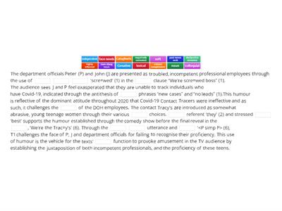 'Contact Tracies' Metalanguage use