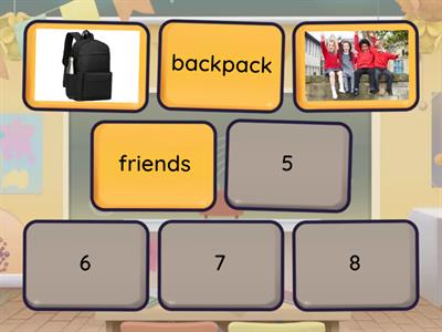 Getting Ready for School Vocabulary