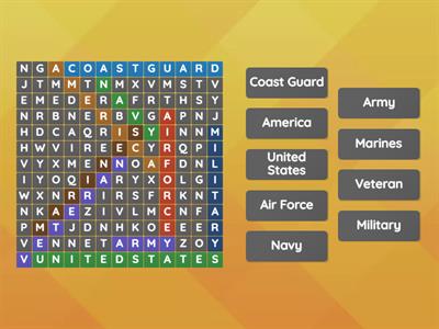 Veterans Day Word Search