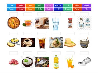 Drinks and Foods: non-count nouns