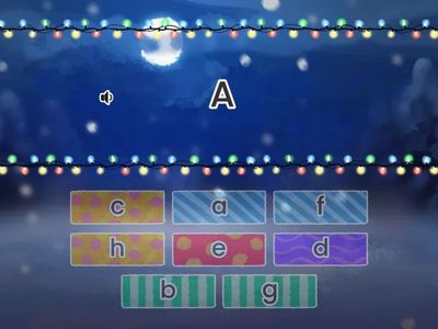 Capital and Lowercase Letters Match A-H