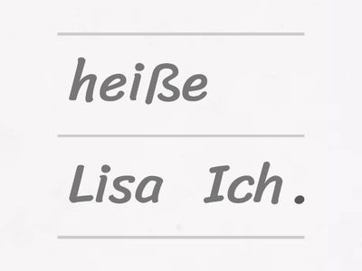  Richtige Reihenfolge