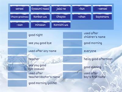 Vocabulary Task 1 (Romaji)