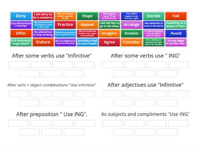 ING or Infinitive verb