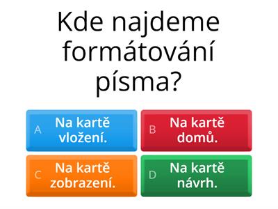 Formátování písma