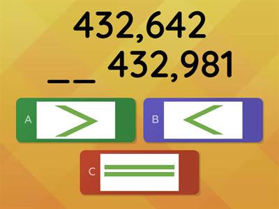 Comparing Numbers to 100,000