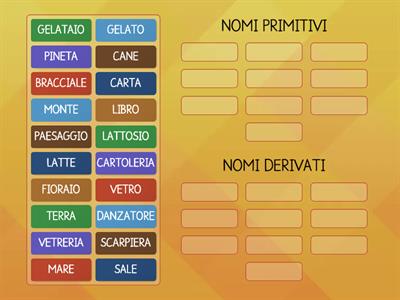  NOMI PRIMITIVI E DERIVATI