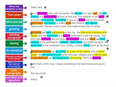 informal holiday letter/ email 